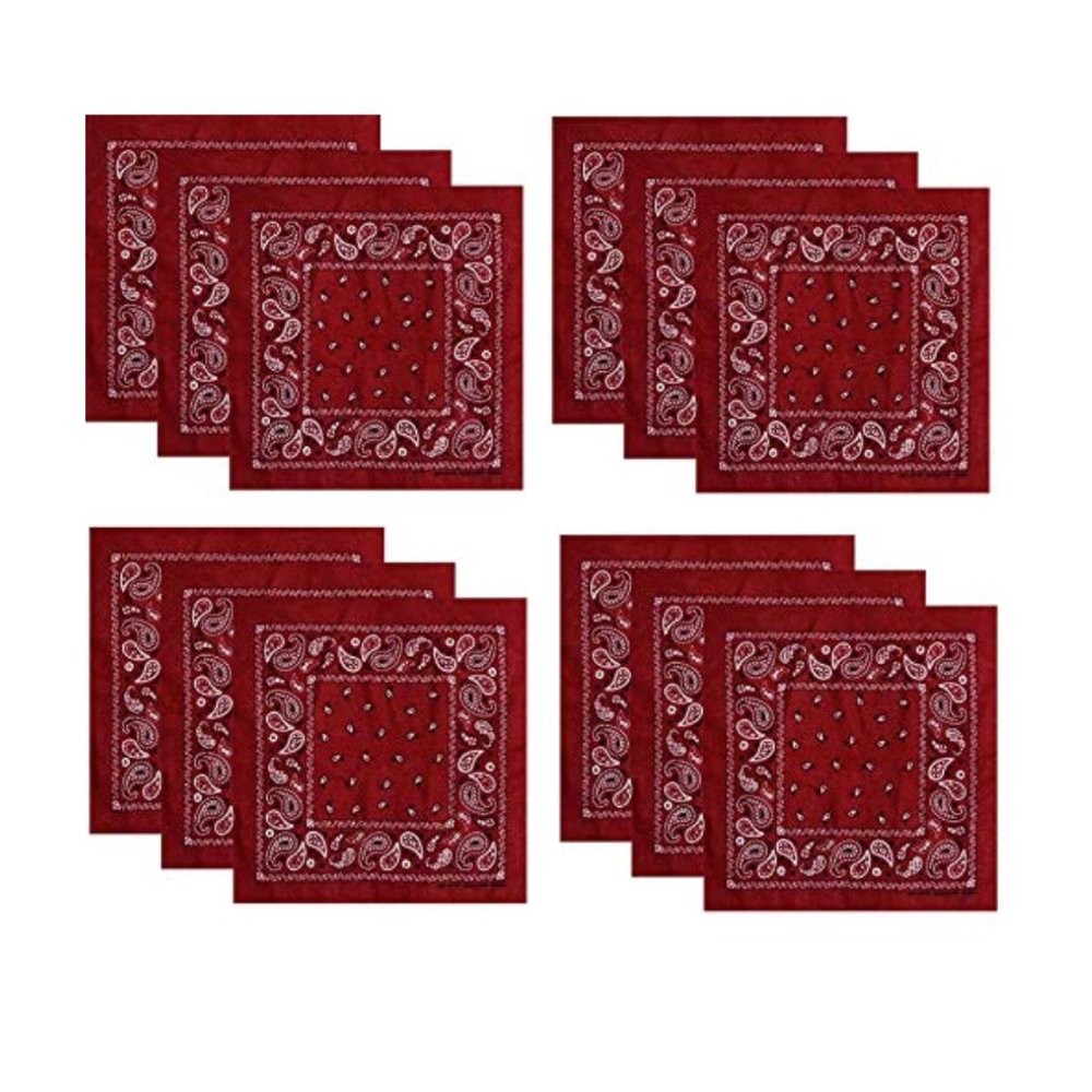 Hibaly 100% Cotton Classic Unisex Bandanas